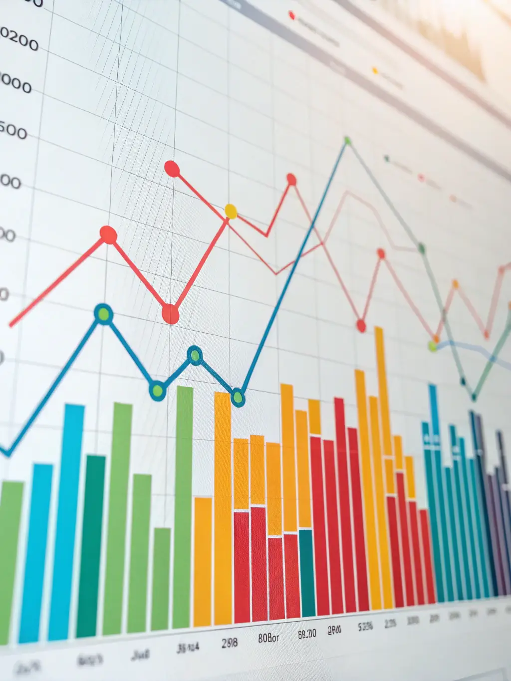 A detailed graph illustrating market trends and consumer behavior, overlaid on a map of a major city, symbolizing in-depth market analysis.